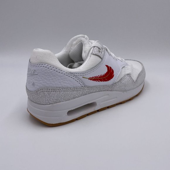 Nike Air Max 1 BG White / Red Womens Shoes - Picture 8 of 8